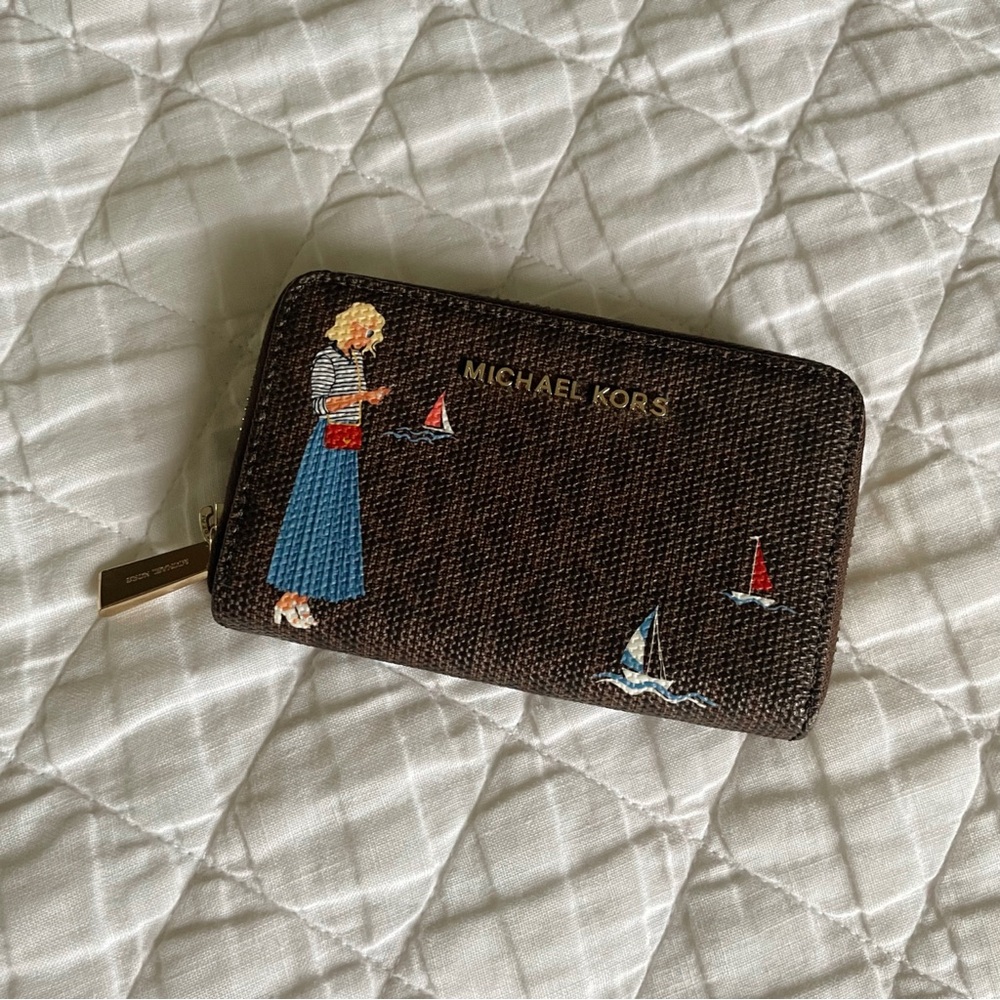 MICHAEL KORS Limited Edition Jet Set Mini Logo Wallet Card Holder